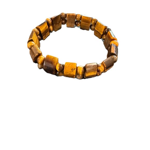 Jewelry - Genuine Tiger Eye Bracelet – Polished Natural Stone, Stretch Fit